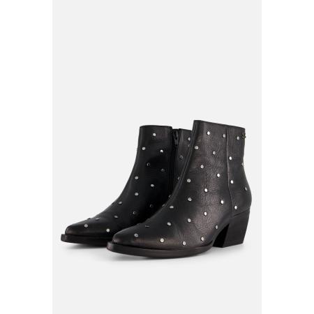 Lazamani Cowboylaarzen zwart Leer