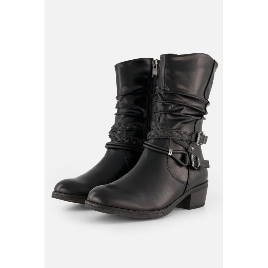 Marco Tozzi Laarzen zwart Leer Zwart