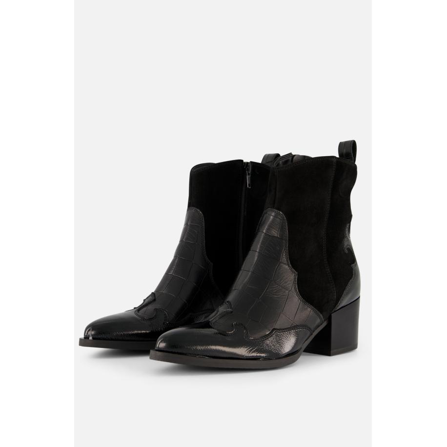 Linea Zeta Cowboylaarzen zwart Leer Zwart