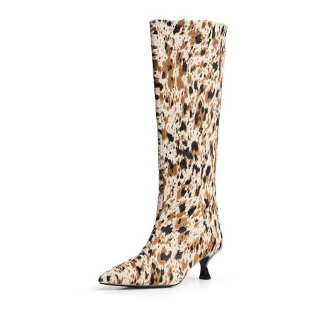 Bershka Bershka Laarzen lichtbruin / zwart / wit