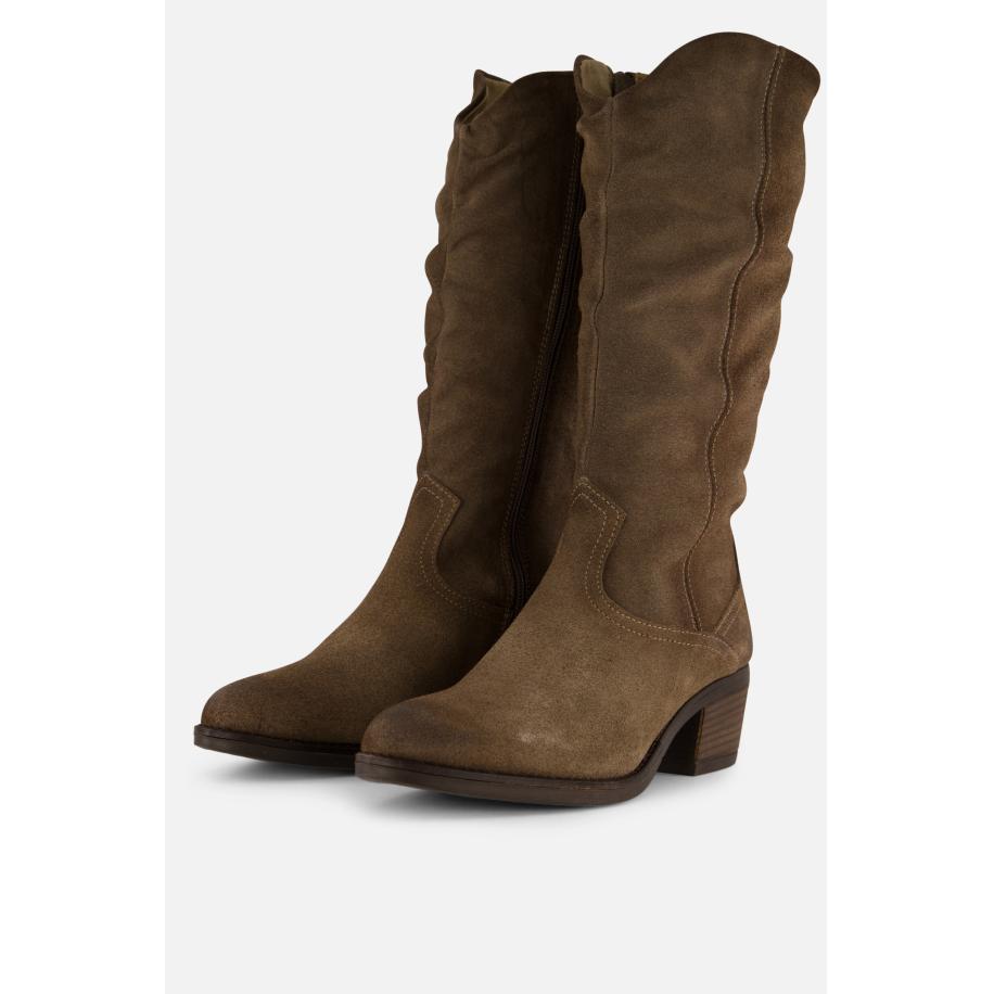 Aqa Hoge laarzen taupe Suede Bruin
