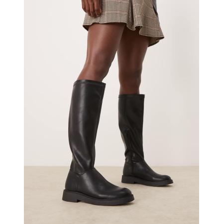 New Look Rijlaarzen van elastische PU in zwart
