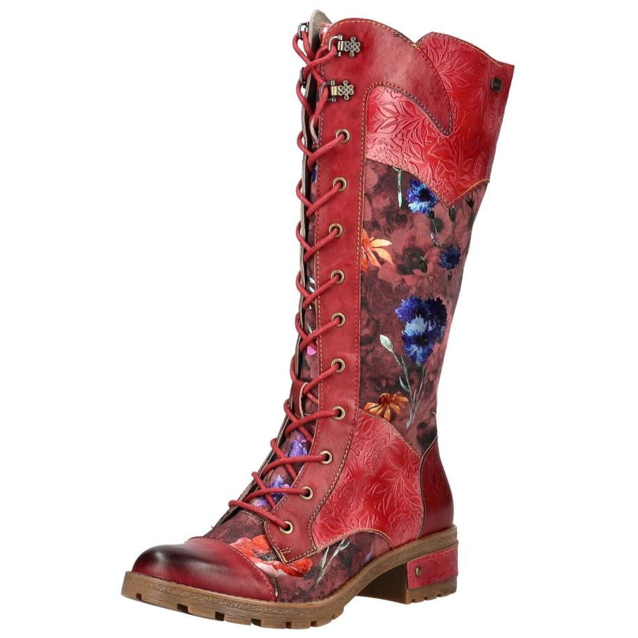 Laura Vita Laura Vita Veterlaarzen blauw / kersrood / donkerrood -