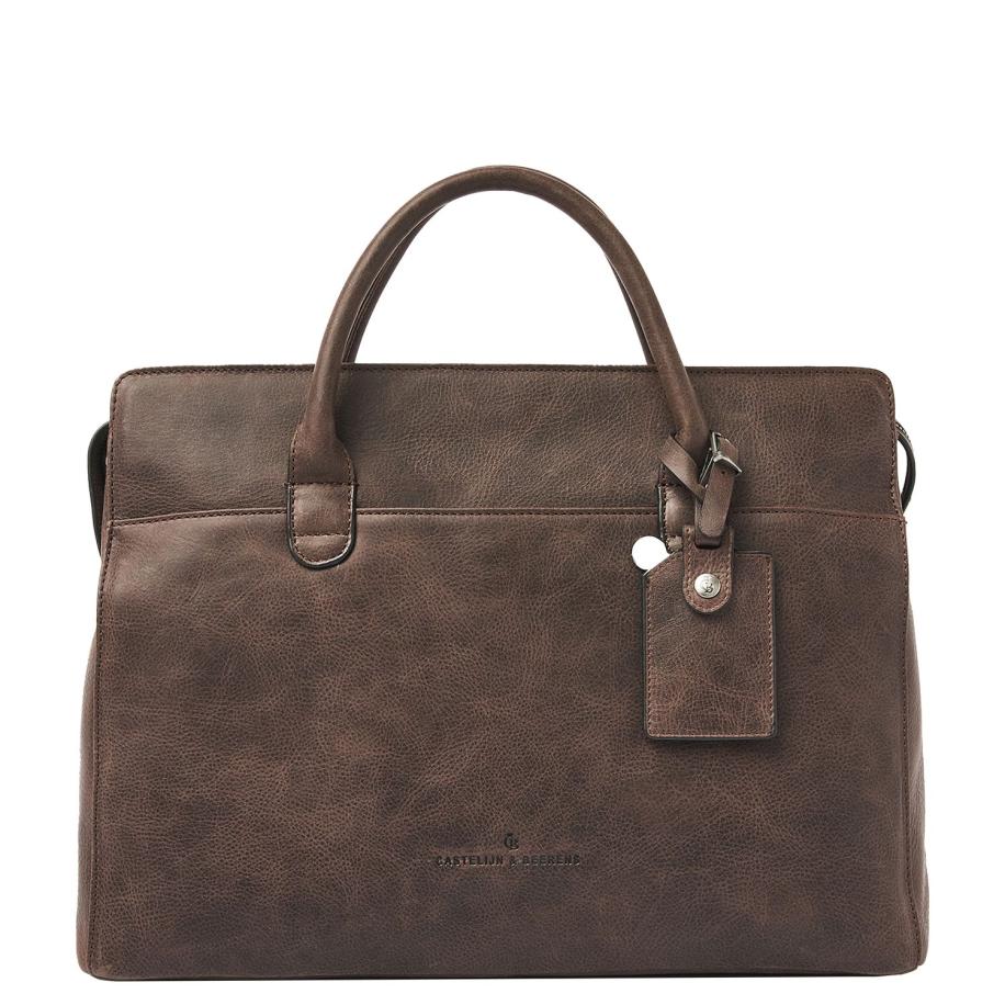 Castelijn & Beerens Cavallo Laptopbag RFID 15.6 mocca Bruin