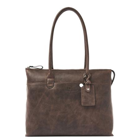 Castelijn & Beerens Cavallo Laptopbag Shopper RFID 15.6 mocca