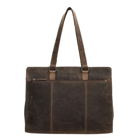 Hide & Stitches Idaho Laptoptas 15.6 Inch Dark Brown