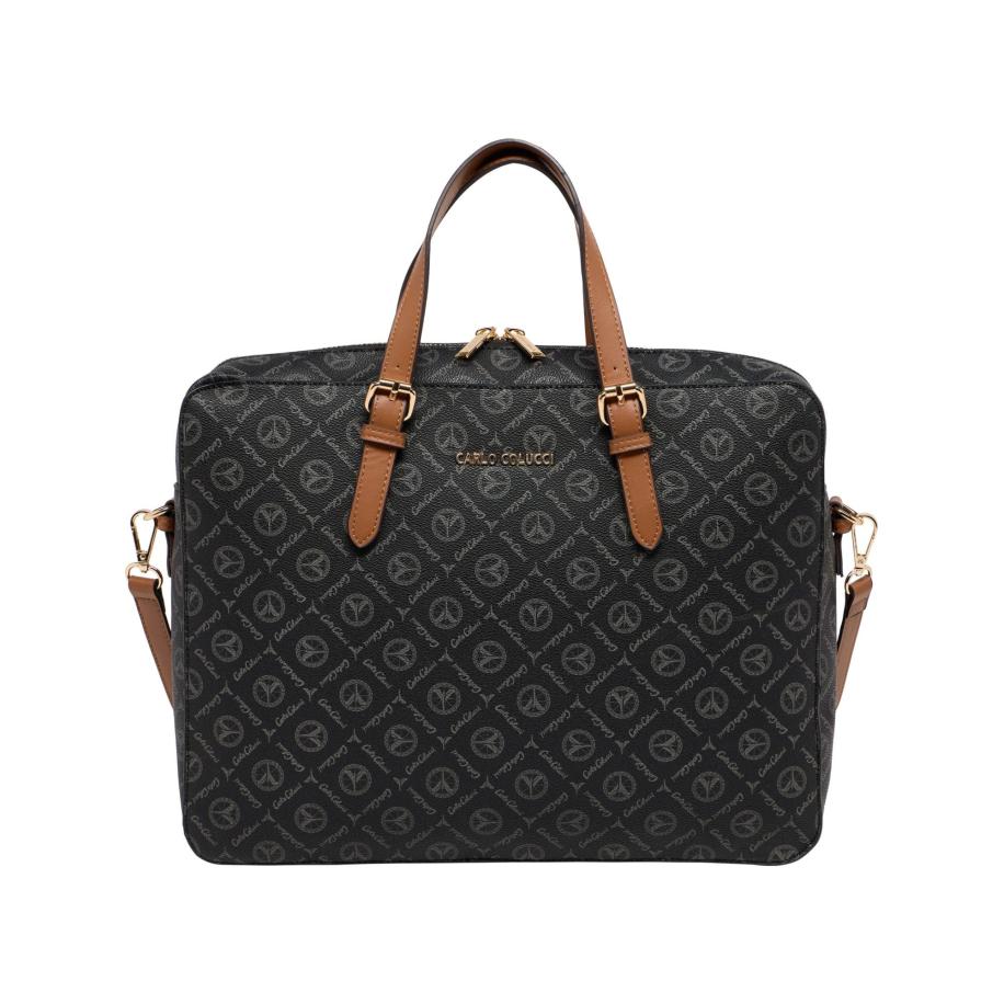 carlo colucci Carlo Colucci Laptoptas Desiderati bruin / zwart -