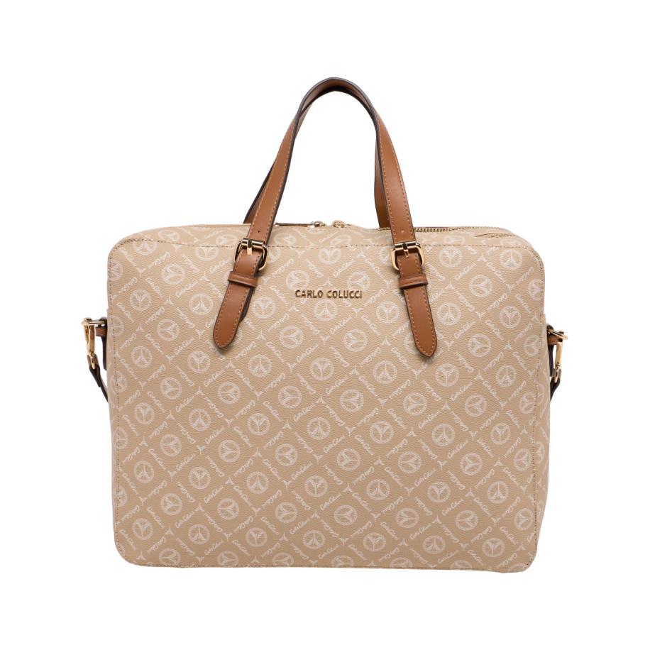 carlo colucci Carlo Colucci Laptoptas Desiderati beige / bruin -