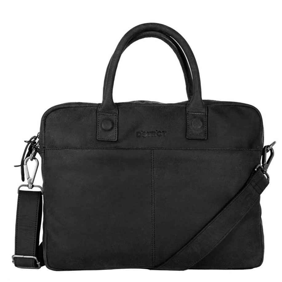 DSTRCT Wall Street Laptopbag 14 black Zwart