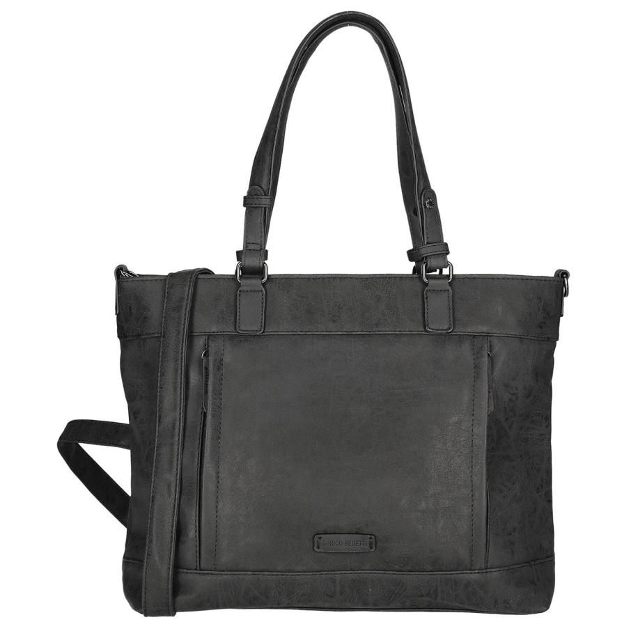 Enrico Benetti Ruby Shopper 15 black Zwart