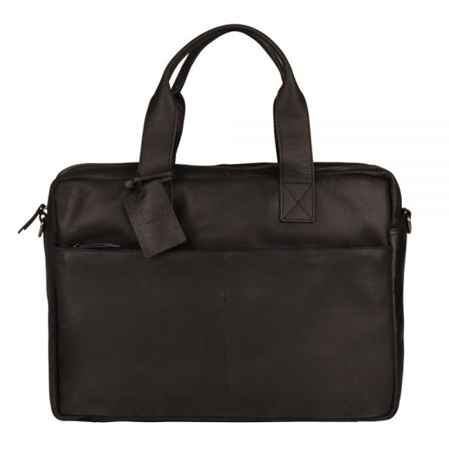 Burkely Vintage River Worker 15.6 Laptop Bag Black Zwart