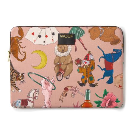 Wouf Wouf Laptoptas Daily blauw / bruin / groen / poederroze