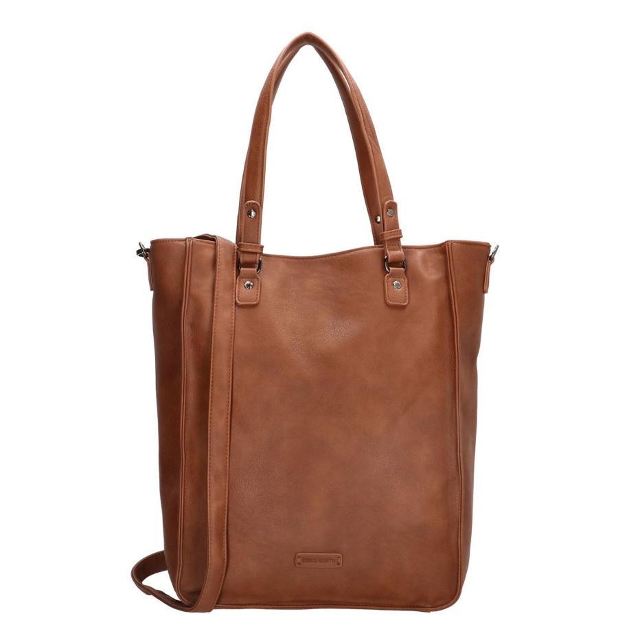 Enrico Benetti Lily Shopper Laptop Tas 17 Cognac Bruin