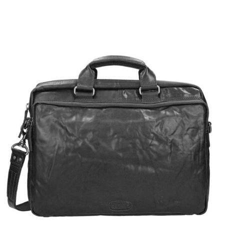 Spikes & Sparrow Bronco 3 Zipper Businesstas black