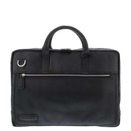 Plevier Vintage London Laptoptas 2-Vaks 15.6 Black