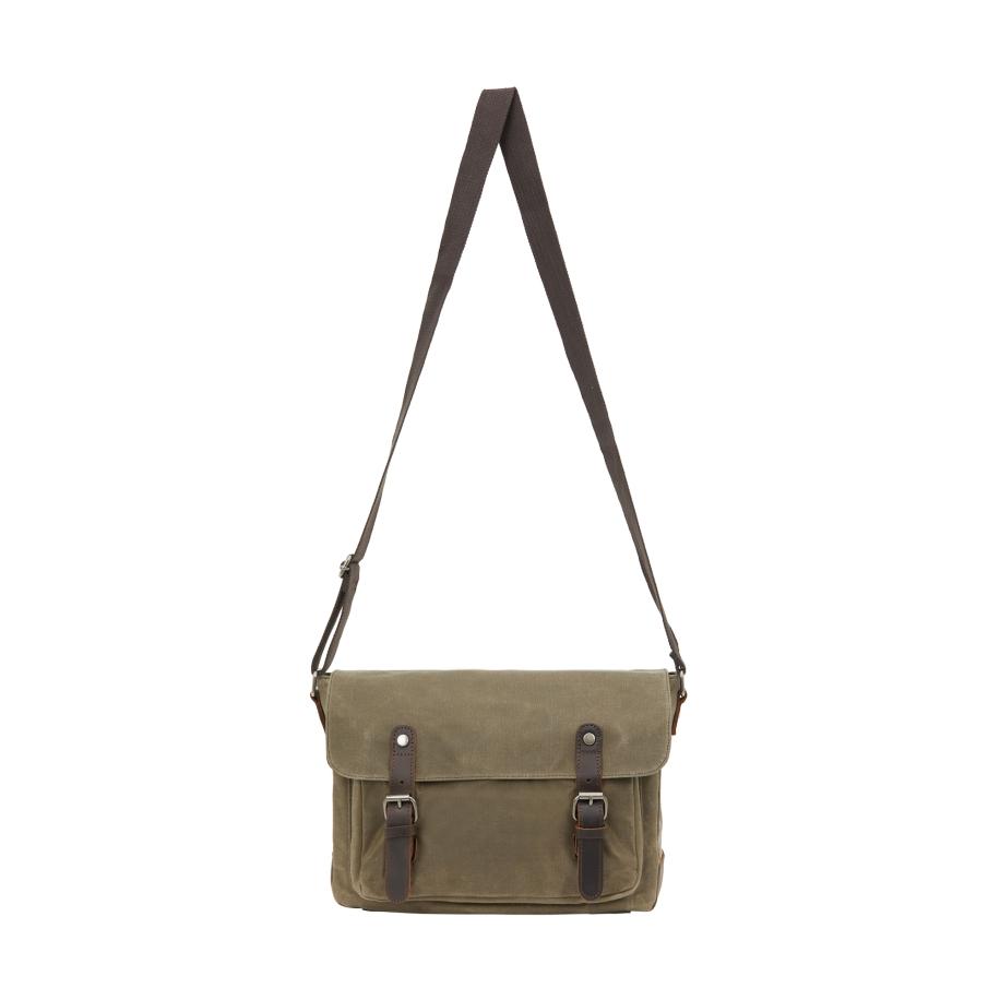 DreiMaster DreiMaster Vintage Schoudertas chocoladebruin / groen -