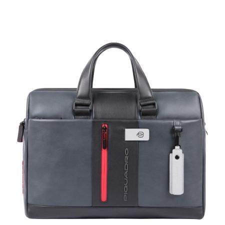 Piquadro Urban Computer Portfolio Briefcase with iPad Compartment grey / black