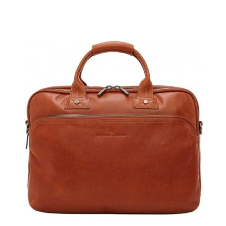 Castelijn & Beerens Firenze Business Laptoptas 15.6 3 vaks licht bruin