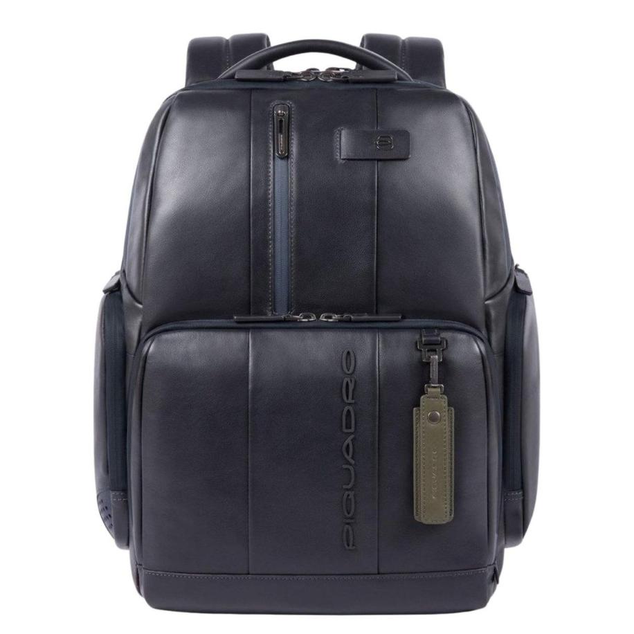 Piquadro Urban Fast Check PC Backpack 15.6 dark blue Blauw