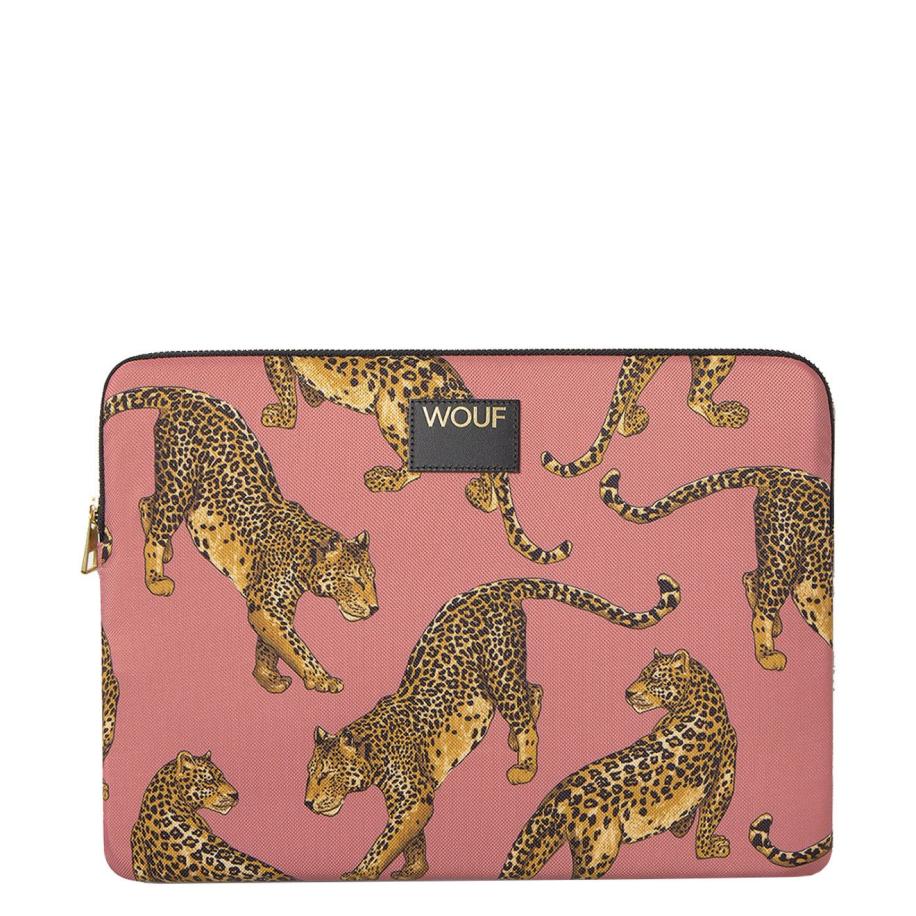 Wouf Wouf Laptoptas Daily geel / lichtroze / zwart / wit -