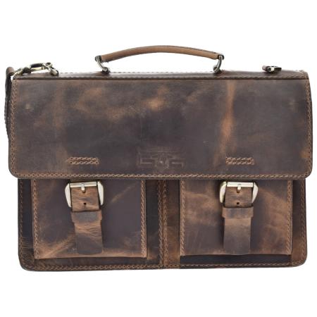 MIKA MIKA Aktentas donkerbruin