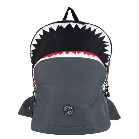 Pick & Pack Shark Shape Backpack L anthracite