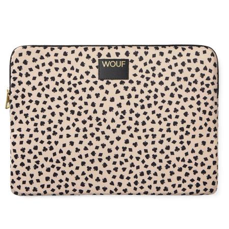 Wouf Laptoptas Lucky beige / zwart