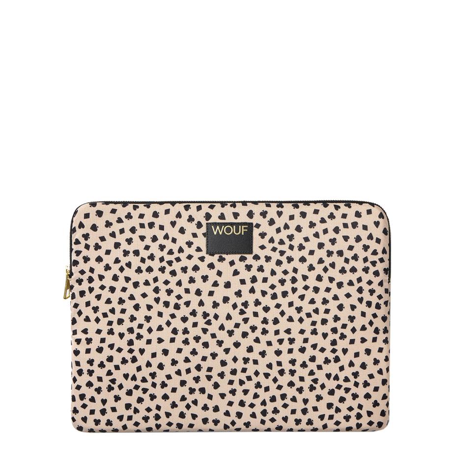 Wouf Wouf Laptoptas Lucky beige / zwart Multicolor