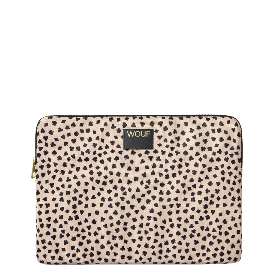 Wouf Wouf Laptoptas Daily ivoor / zwart -