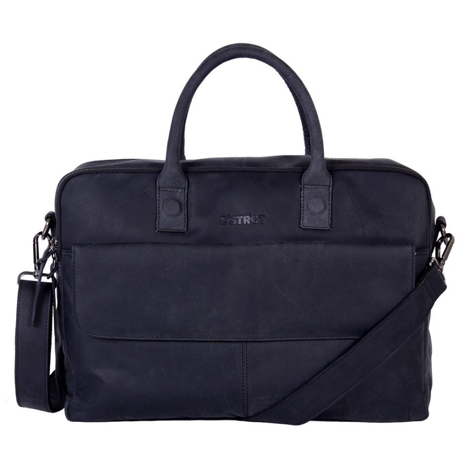 DSTRCT Wall Street Workingbag 17 black Zwart