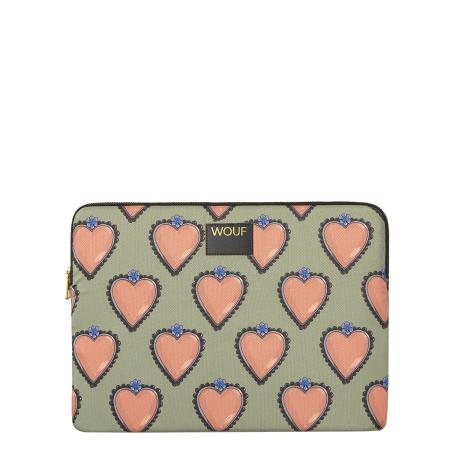 Wouf Wouf Laptoptas Daily blauw / pastelgroen / zalm roze / zwart