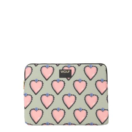 Wouf Laptoptas Daily blauw / pastelgroen / zalm roze / zwart