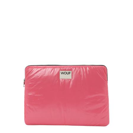 Wouf Laptoptas Glossy lichtroze / wit