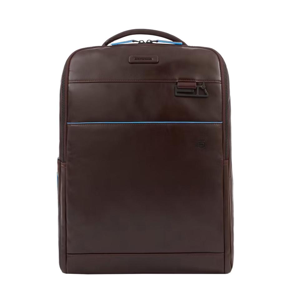 Piquadro Blue Square Computer Backpack Plain With iPad Pro brown Bruin