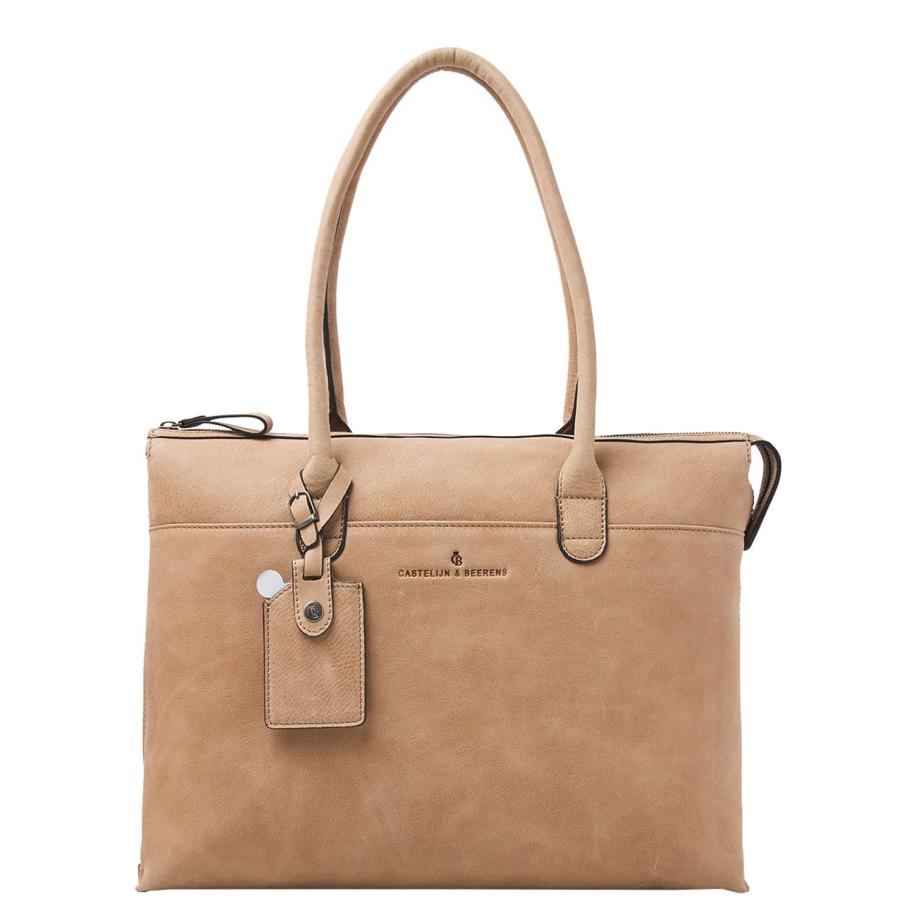 Castelijn & Beerens Carisma Laptoptas 15.6 + Tablet RFID II beige Bruin