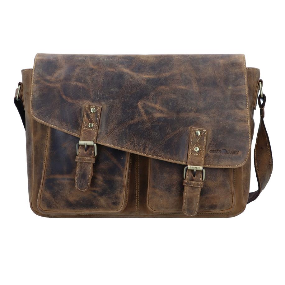 GreenBurry GREENBURRY Schoudertas Vintage 1541 Revolver donkerbruin -