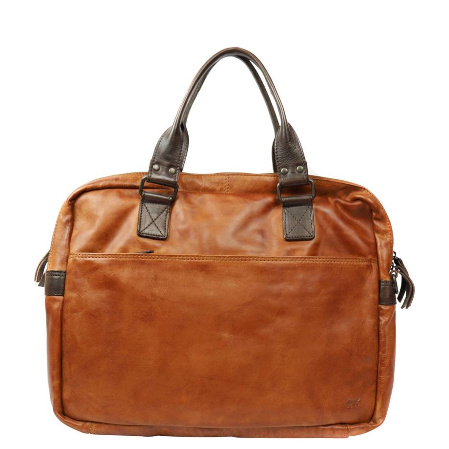 Bear Design Cow Lavato Leandro Laptopbag 15 cognac Bruin