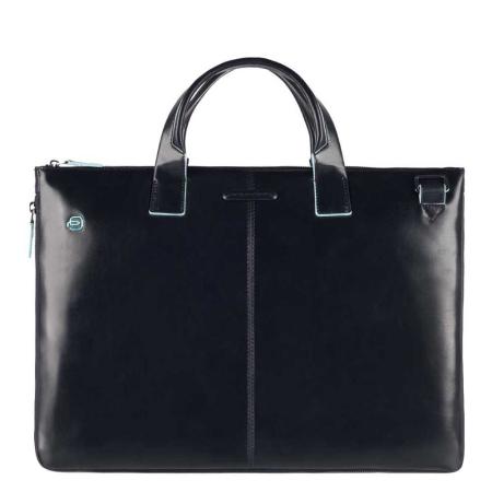 Piquadro Blue Square Expandable Slim Computer Bag 15.6 night blue