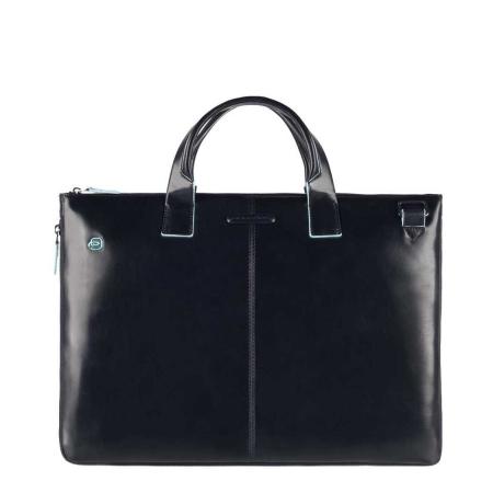 Piquadro Blue Square Expandable Slim Computer Bag 15.6 night blue