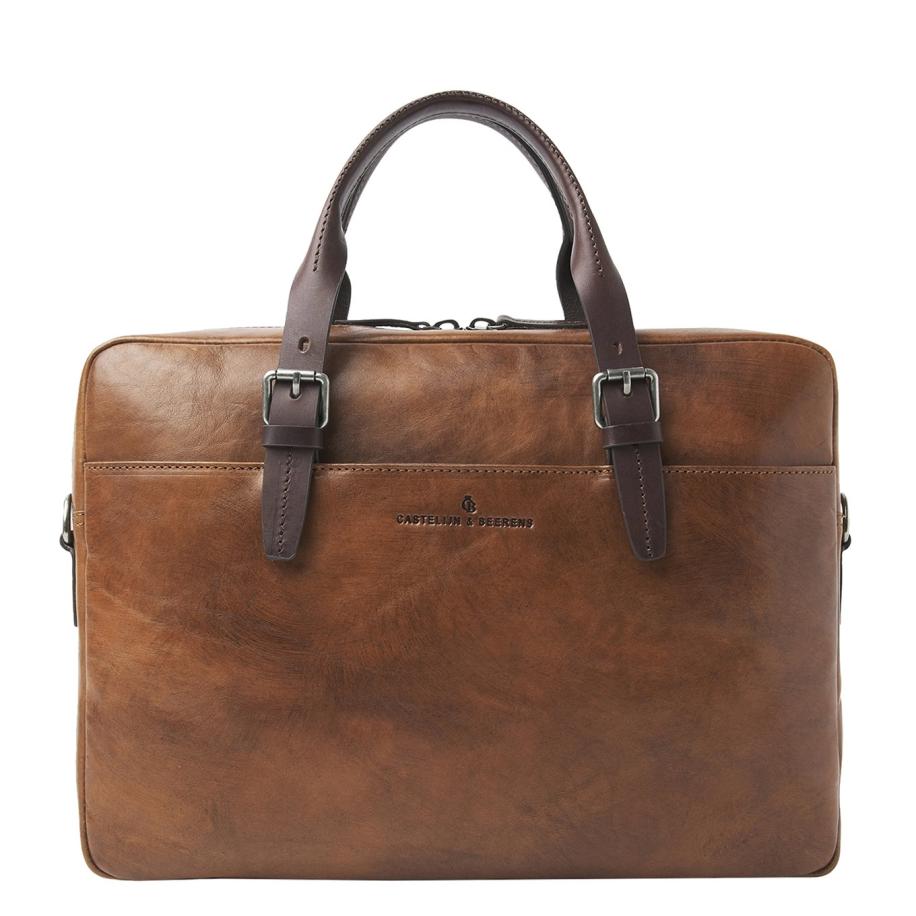Castelijn & Beerens Rien Laptoptas 15.6&apos;&apos; RFID natural2 Bruin