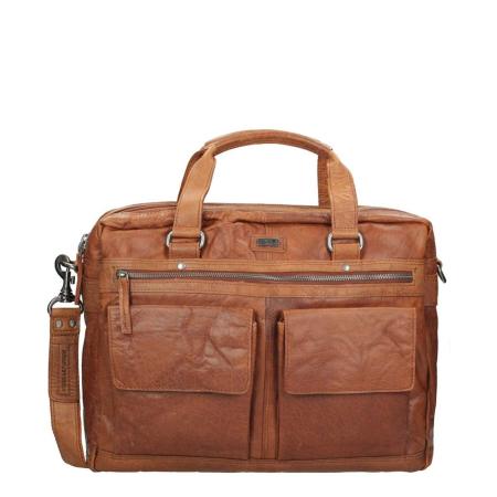 Spikes & Sparrow Bronco Heren Business Tas brandy