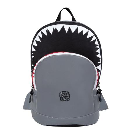 Pick & Pack Shark Shape Backpack M visible grey