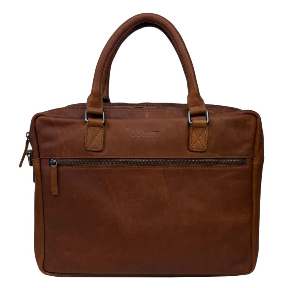 DSTRCT Preston Park Laptop Workingbag 15.6 cognac Bruin