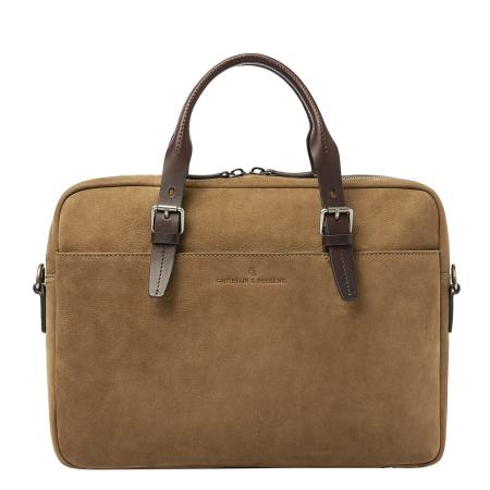 Castelijn & Beerens Veneto Nubuck Laptopbag 15.6 taupe