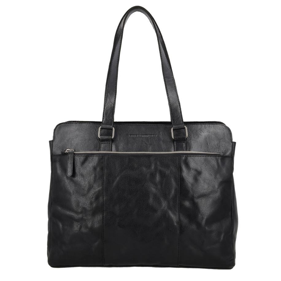 Hide & Stitches Westland Laptopbag black Zwart