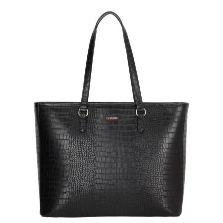 Charm London Midwood Shopper 15.6 inch laptopvak black croco Damestas