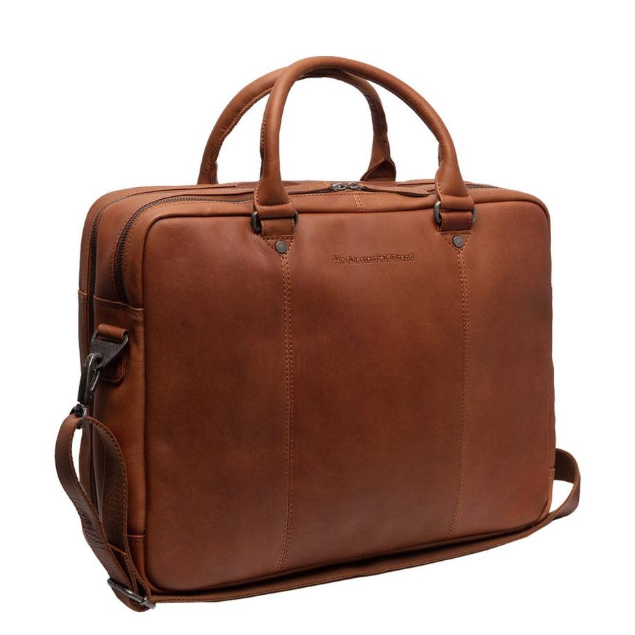 The Chesterfield Brand Boston Laptoptas cognac Bruin