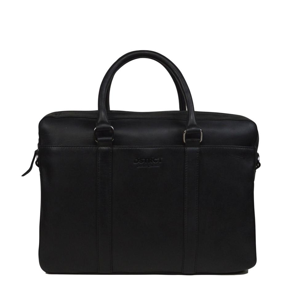 DSTRCT Premium Collection Laptopbag 15,6 black Zwart