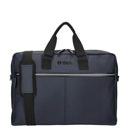 Enrico Benetti Bergen PU Laptop Schoudertas 17 Navy