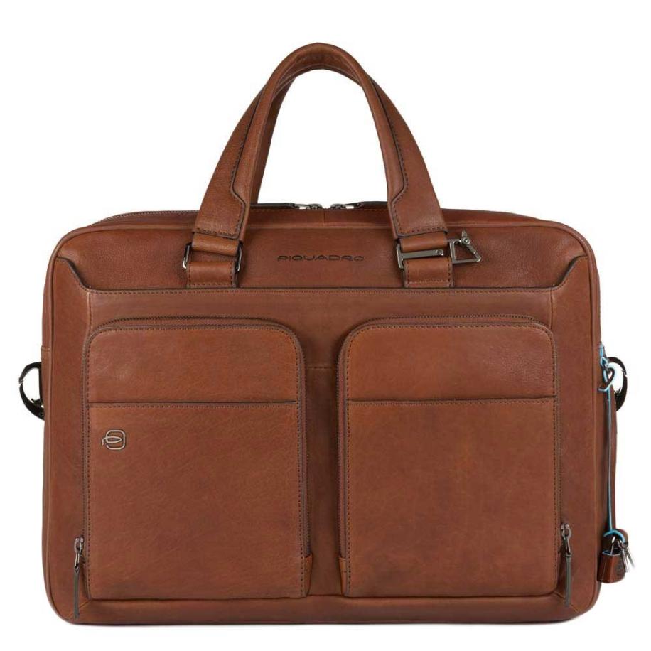 Piquadro Black Square Computer Briefcase 15 tobacco Bruin